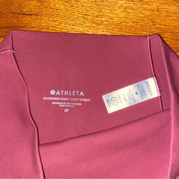 Athleta Red/Pink-ish Leggings Size SP - Picture 3 of 4
